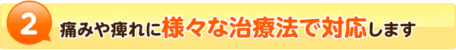 2痛みや痺れに様々な治療法で対応します